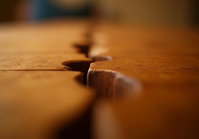 Detailed shot of furniture joinery and wood finish